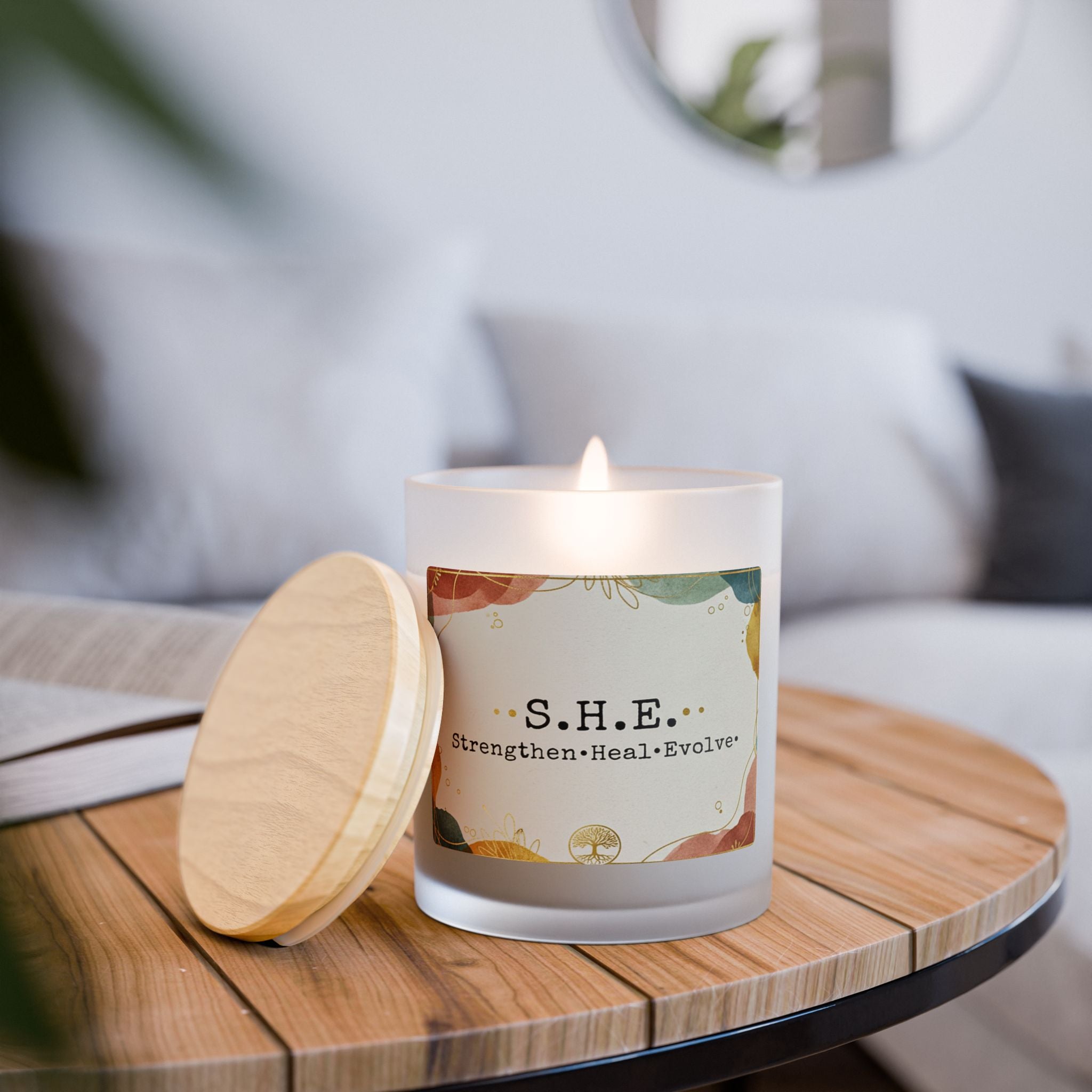 S.H.E. Strengthen Heal Evolve Candle