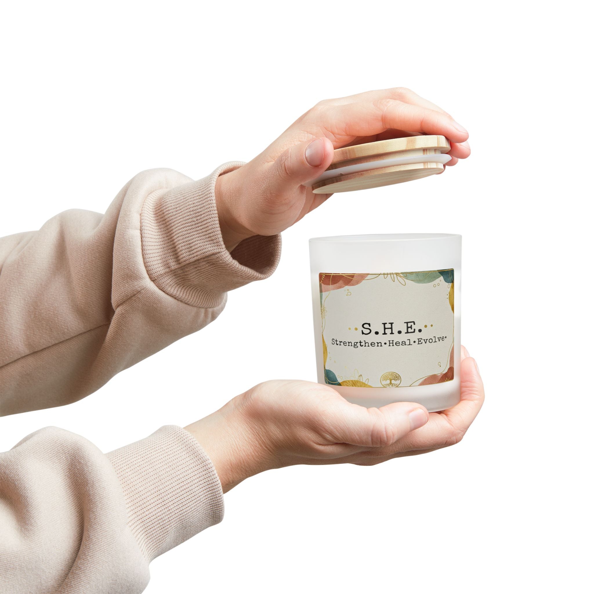 S.H.E. Strengthen Heal Evolve Candle