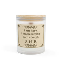 I am here. I am becoming. I am enough. Candle
